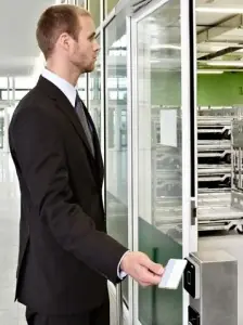 Access control terminal with biometric reader