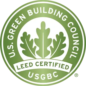 LEED-certified building plaque