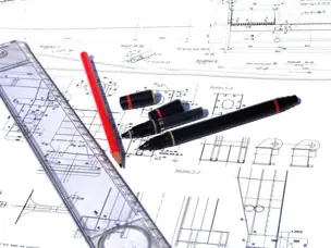 Technical drawings and documentation for a building automation design project