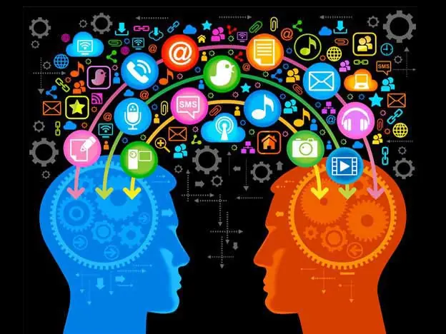 Flujo de información en redes sociales representado visualmente