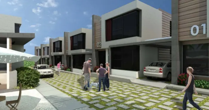 Interior view of a home with integrated automation