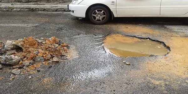 Water distribution infrastructure in a city