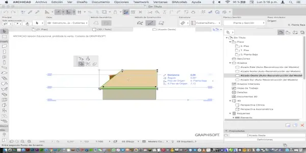 BIM model of the NEO house rotated 90 degrees